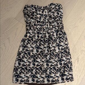 Charlie Jade Strapless Black and Cream Dress